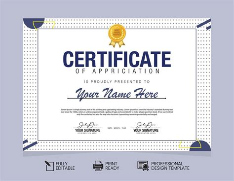 Certificate of Appreciation Design Template 13042283 Vector Art at Vecteezy