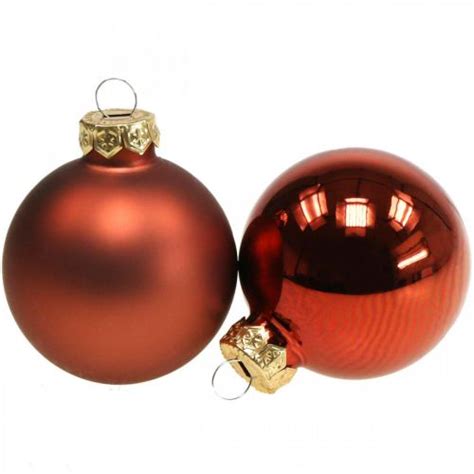 Floristik24 fr Boules de Noël en verre boules rouge rouille mat