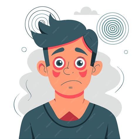 Premium Vector | Conceptual Illustration of a Dizzy and Lightheaded Person