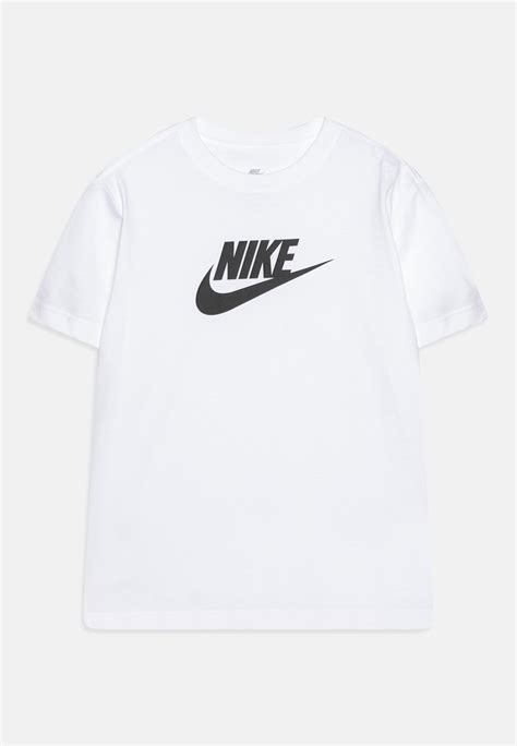 Nike Sportswear Tee Futura Print T Shirt Whiteblackwhite Zalandoie