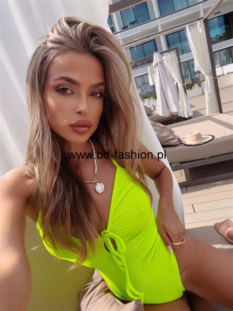 BODY KOSTIUM STRÓJ KĄPIELOWY JEDNOCZĘŚCIOWY BIKINI MANCIS LIMONKA