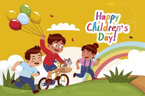 Premium Vector World Children Day Celebration