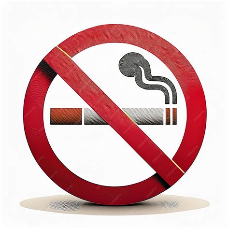 красный знак " нельзя курить " с знаком " нельзя курять " | Премиум AI ...