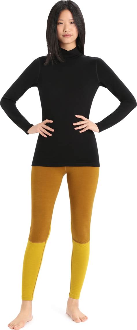 Icebreaker Womens 260 Tech Long Sleeve Turtleneck Black Shoppe