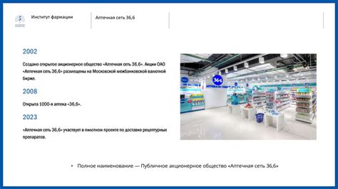 Аптечная сеть 36,6 - презентация онлайн