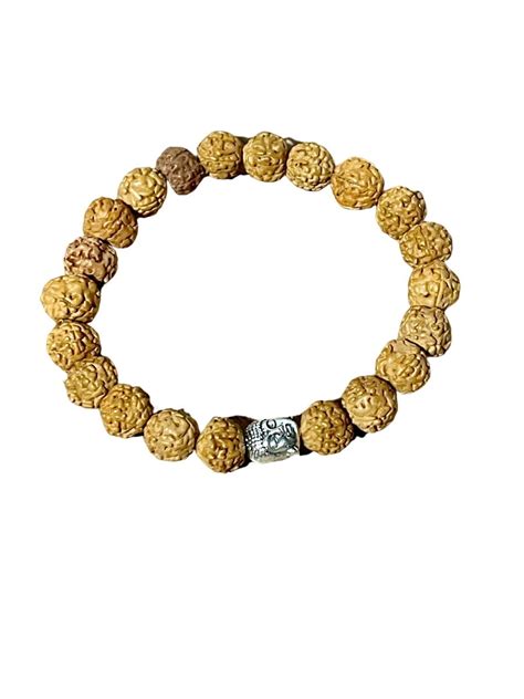 Pulseira Em Rudraksha Contas Buda Japamala Medita O Elo