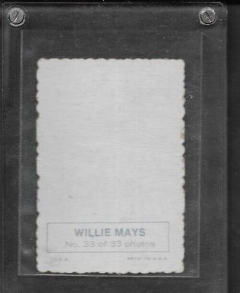 Topps Deckle Edge Willie Mays Hof Vg Light Surface Creasing