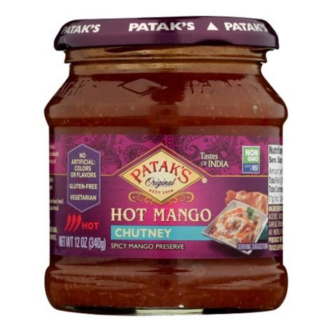 Pataks Chutney Hot Mango Hot Oz Case Of Pack Ounce Each Ralphs