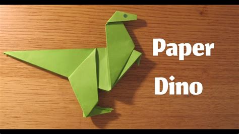 How To Make An Easy Origami Dinosaur Youtube