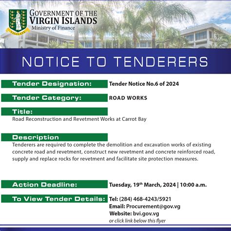 Road Reconstruction and Revetment Works At Carrot Bay, Tortola, British