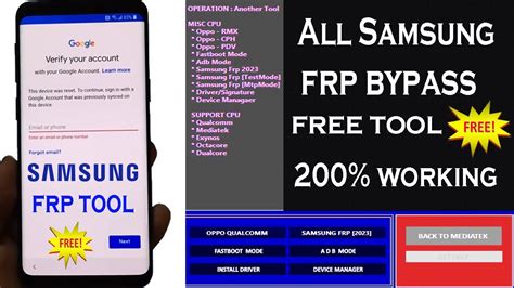 All Samsung Frp Unlock Free Tool Samsung Frp Bypass
