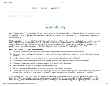 Youth Ministry job description to work.. | PPT