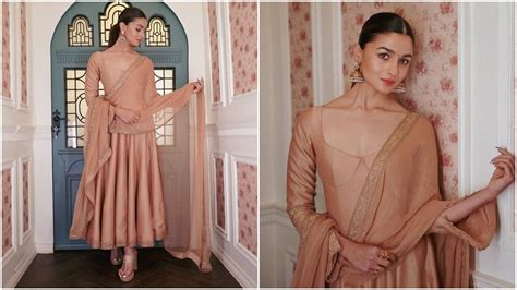 Yo Or Hell No Alia Bhatt S Nude Coloured Ethnic Dress By Manish Malhotra LatestLY