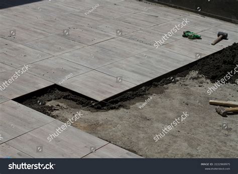 Installation Floor Tiles Outdoor Stock Photo 2222969975 | Shutterstock