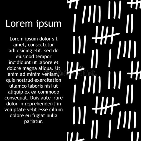 Black And White Tally Marks Hand Drawn Seamless Pattern Stock Vector