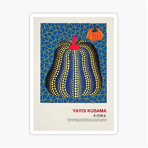 Yayoi Kusama Pumpkin Blue Sticker For Sale By Kathleen Hyatt Redbubble