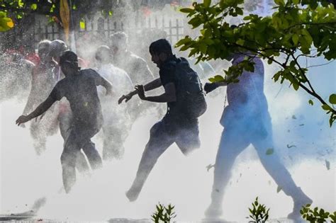 Sri Lanka Police Fire Tear Gas At Student Protest Demanding Activist