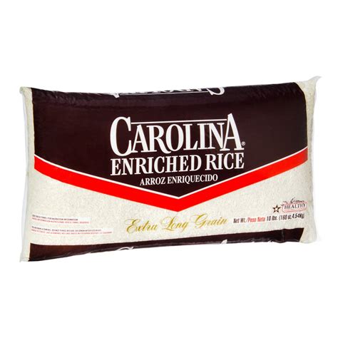 Carolina Long Grain Enriched White Rice 10 Pound Bag
