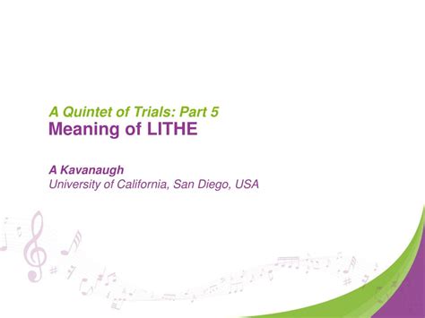 Ppt A Quintet Of Trials Part 5 Meaning Of Lithe Powerpoint