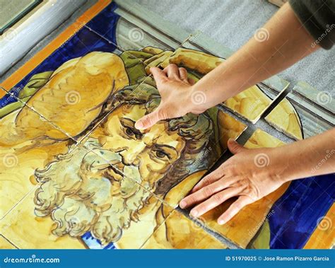 Ceramic Artist Working Pottery Workshop Editorial Image Image Of
