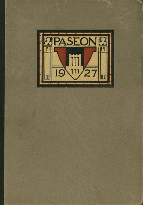 1927 Yearbook From Paseo High School From Kansas City Missouri For Sale