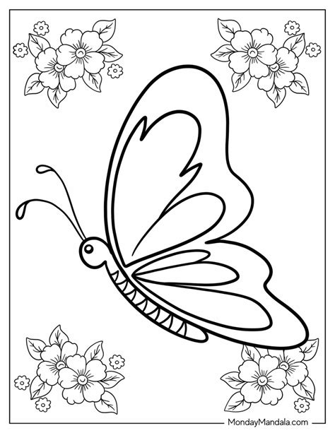 butterfly coloring pages free 10