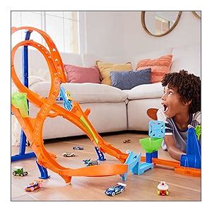 Amazon Hot Wheels Toy Car Track Set With Figure Jump
