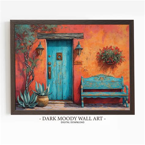 Mexican Print Printable Mexico Decor Hispanic Wall Art Turquoise
