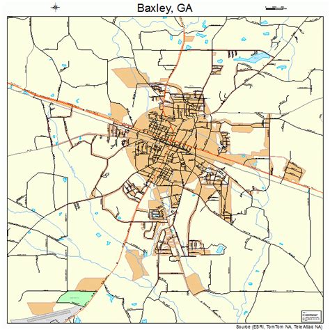 Baxley Georgia Street Map 1306016