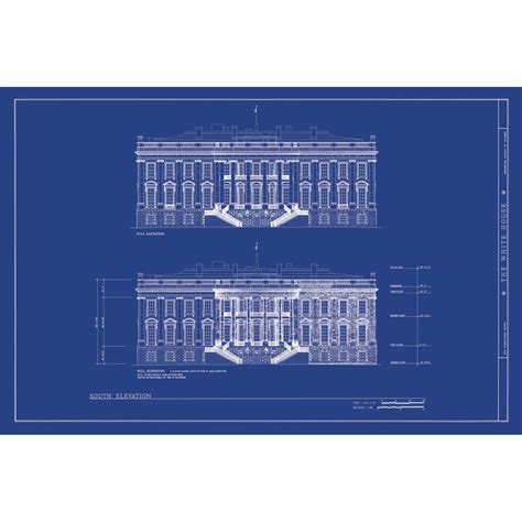 The White House Old Blueprints Touch Of Modern