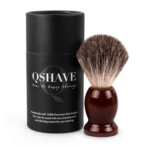 Qshave Мужская щетка для чистых волос для бритья деревянная 100% для бритвы
