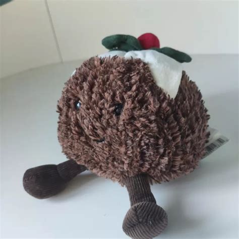 NEW JELLYCAT AMUSEABLE Christmas Pudding A4PUD Soft Plush Toy BNWT With