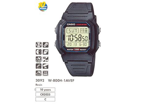 Casio Спортивные беговые часы W-800H-1A :: RUNNERCENTER