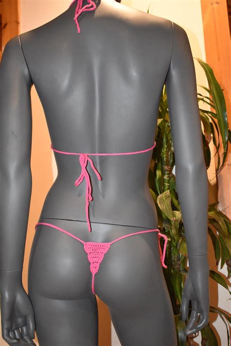 Minimicro Crochet Bikini Swimwear Etsy