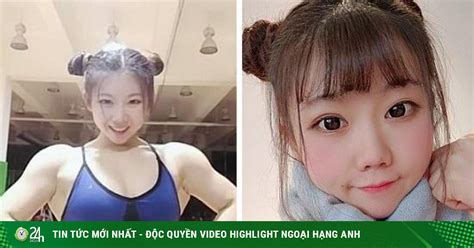 Hot girl Trung Quốc mặt xinh như búp bê thân hình cuồn cuộn cơ bắp