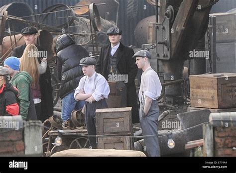 Cillian Murphy films scenes for the second series of crime drama 'Peaky ...