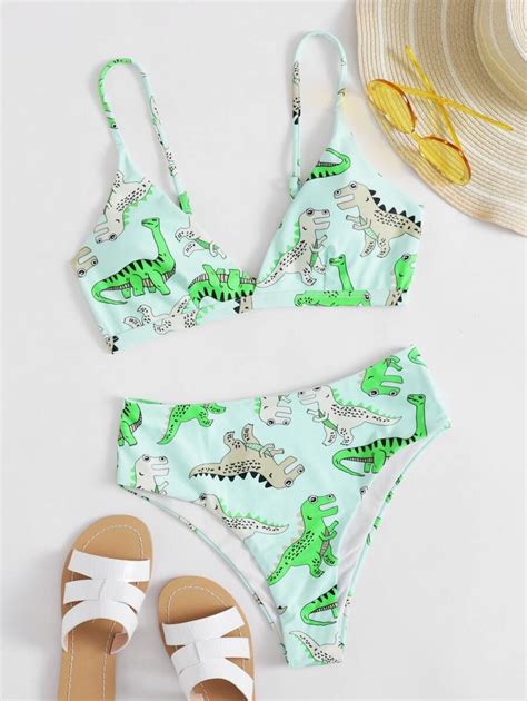 Dinosaur Print Bikini Swimsuit Artofit