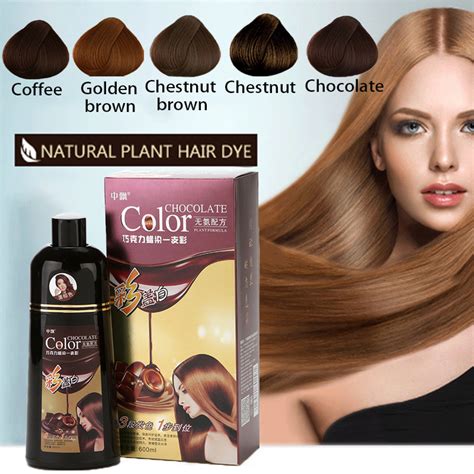 Natural Hair Coloring Shampoo Hair Dye Colour Shampoo Long-Lasting ...