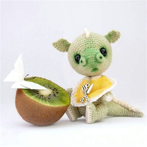 Маленький дракончик, вязание крючком, описание в PDF №31761