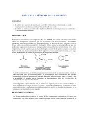 PRACTICA 3 SÍNTESIS DE ASPIRINA pdf PRÁCTICA 3 SÍNTESIS DE LA