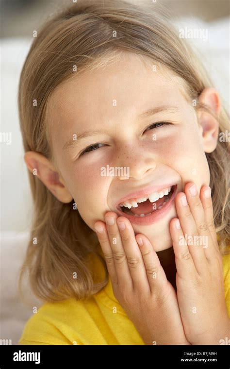 Portrait Of Girl Smiling Stock Photo Alamy