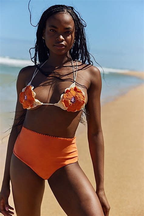 Agua Bendita Alicia Bikini Bottoms Orange Editorialist