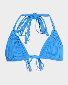 Pq Swim Isla Macrame Triangle Bikini Top Neiman Marcus