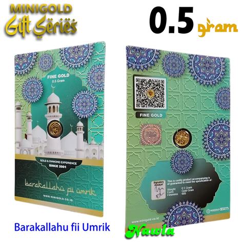 Jual Minigold Gift Series Barakallahu Fii Umrik Asli Logam Mulia Emas