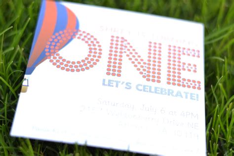 Hot Air Balloon Birthday Invitation Etsy