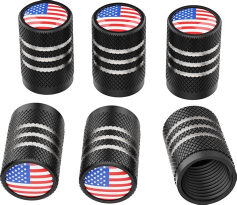 Amazon.com: Tire Valve Stem Caps-6 Pack Color Flag,Anodized Aluminum
