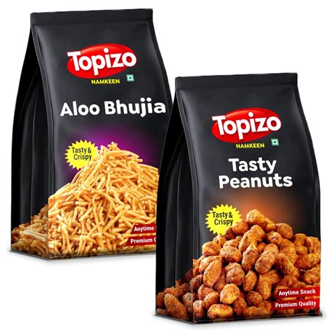 Topizo Namkeen Aloo Bhujia Tasty Peanuts Pure Namkeen Sev