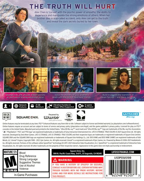 Life Is Strange True Colors Wavelengths Box Shot For Playstation