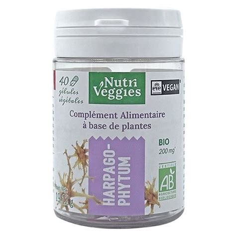 Nutriveggies Harpagophytum Bio Confort Articulaire 40 gélules