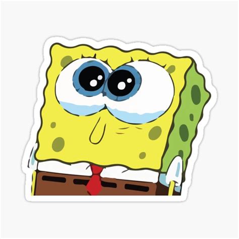 "Spongebob Squarepants - Crying" Sticker for Sale by VidhiVora | Redbubble